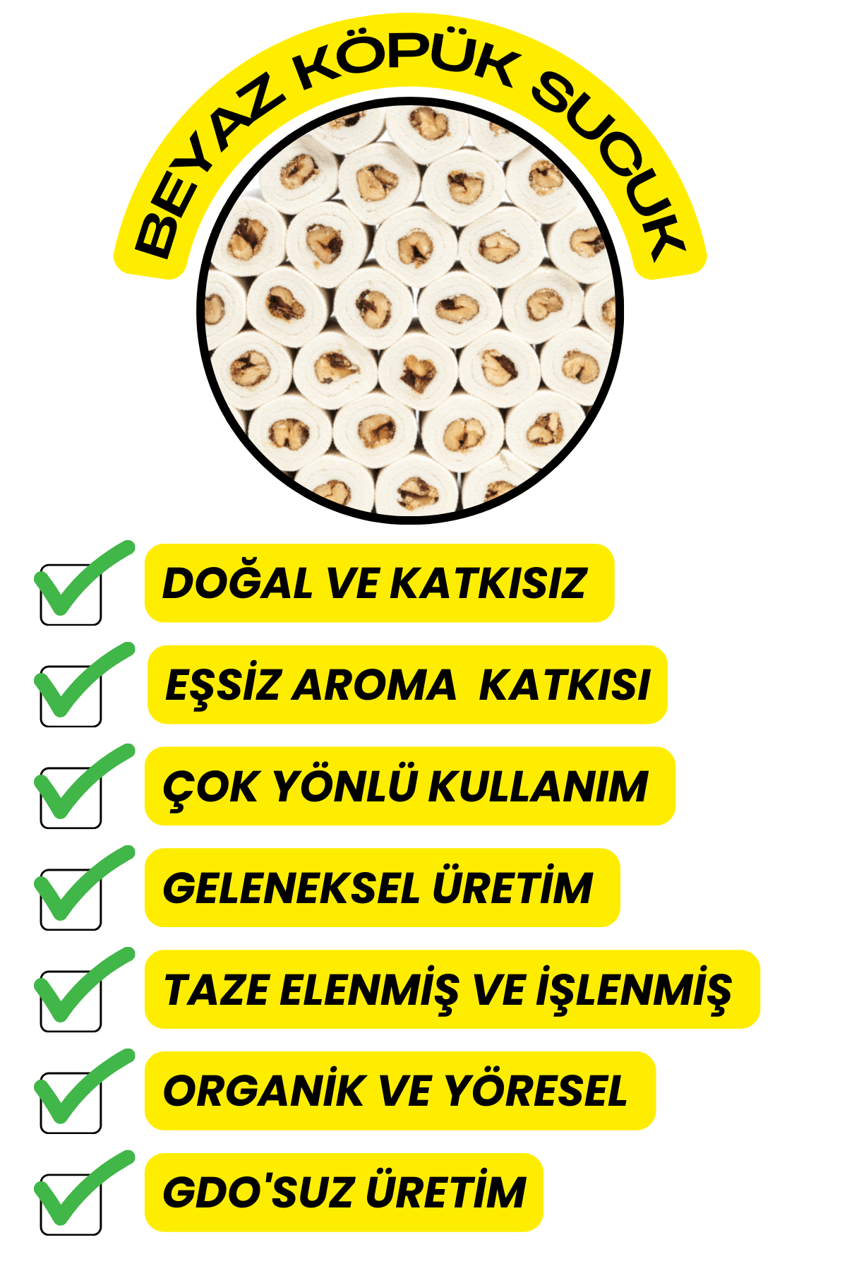 Beyaz Sucuk Ev Yapımı (Organik,Yeni Mahsül,Katkısız)