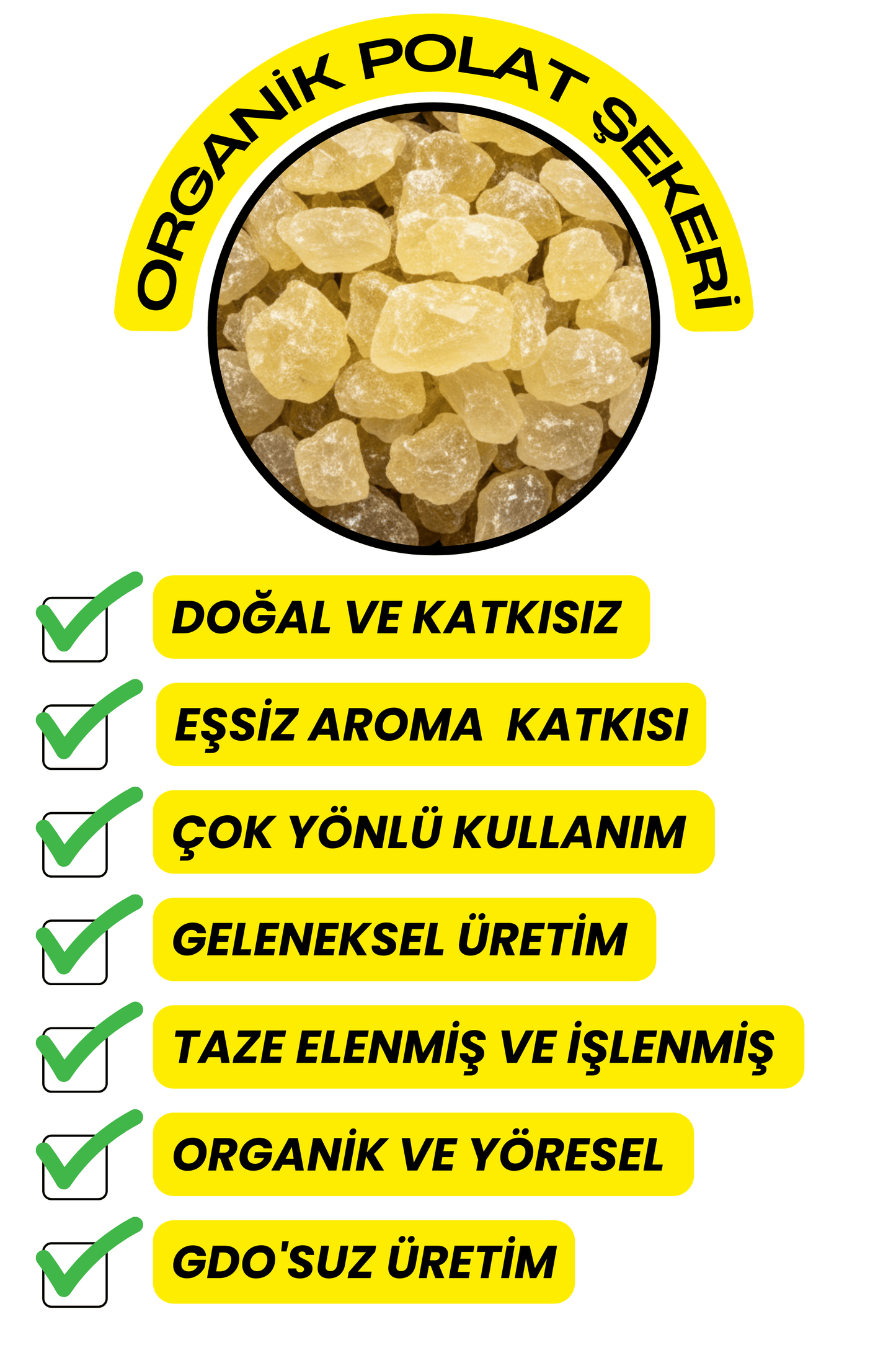 Nöbet Şekeri, Polat Şekeri (İşlem Görmemiş Kristal Safranlı)