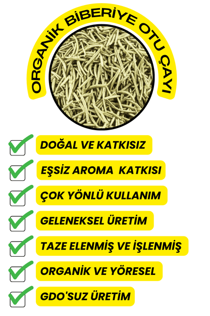 Biberiye Otu (Yeni Mahsül, Doğal Kurutulmuş,Yeşil Renkli )