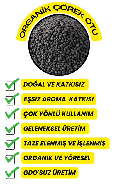 Çörek Otu  (Taze, Elenmiş,Katkısız)