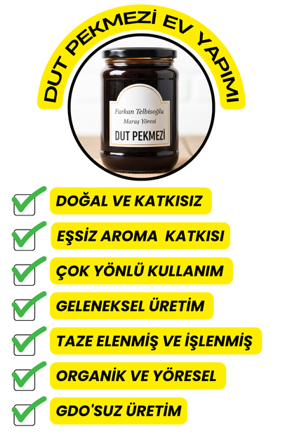 Dut Pekmezi Ev Yapımı (Organik,Yeni Mahsül,Katkısız)