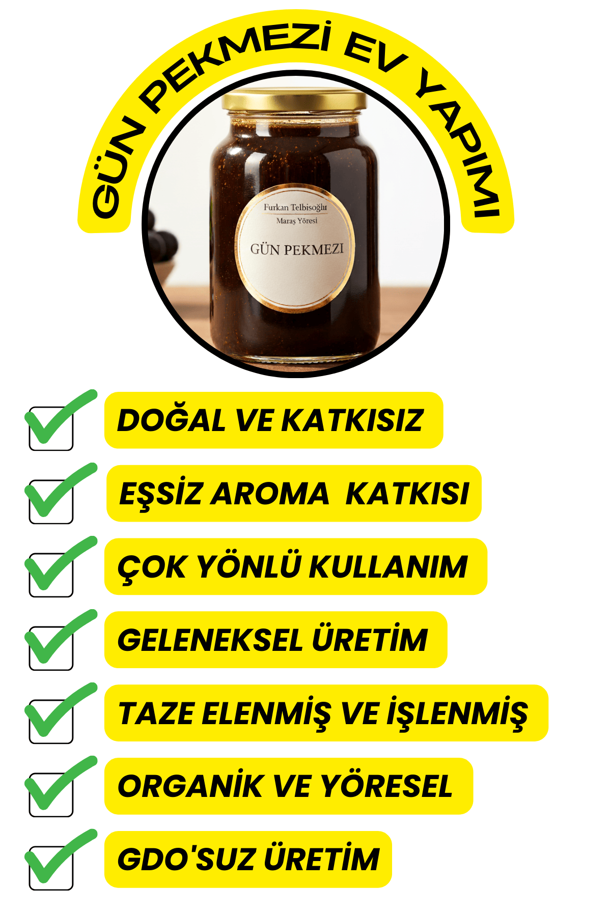 Gün Pekmezi Ev Yapımı (Organik,Yeni Mahsül,Katkısız)