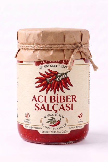 Acı Biber Salçası (Doğal,Yeni,Katkısız) Maraş Yöresi