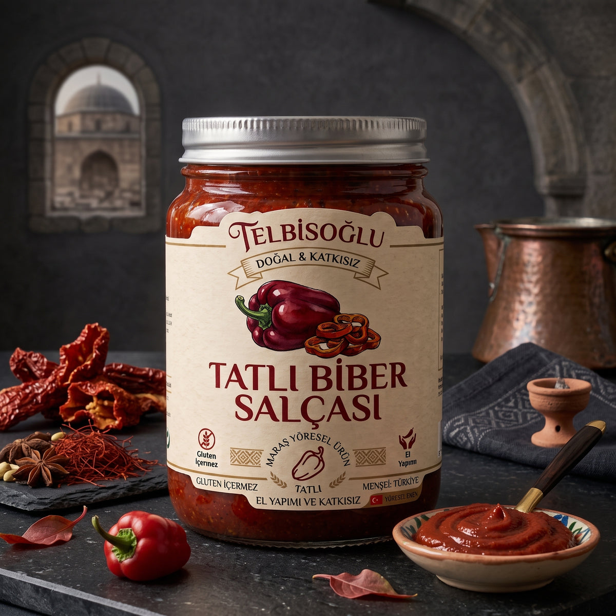 Tatlı Biber Salçası (Doğal,Yeni,Katkısız) Maraş Yöresi