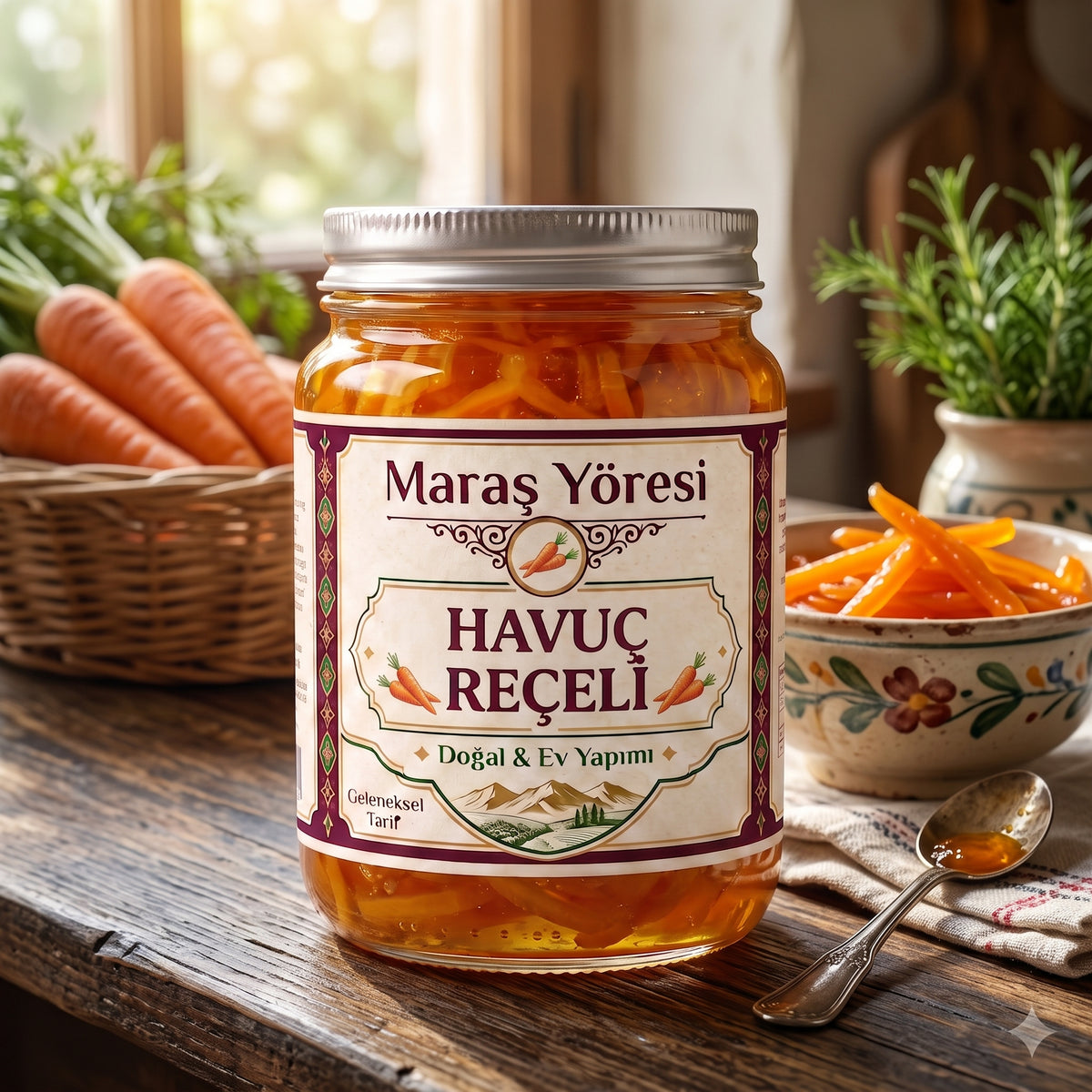 Havuç Reçeli (Doğal,Yöresel)