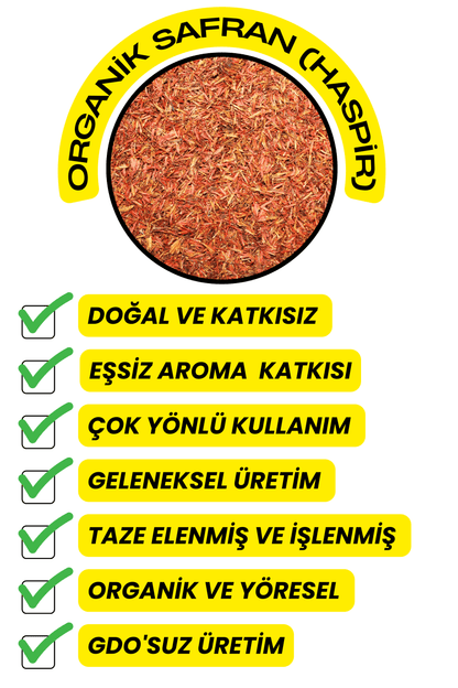Organik Safran Haspir - (Taze,Katkısız)