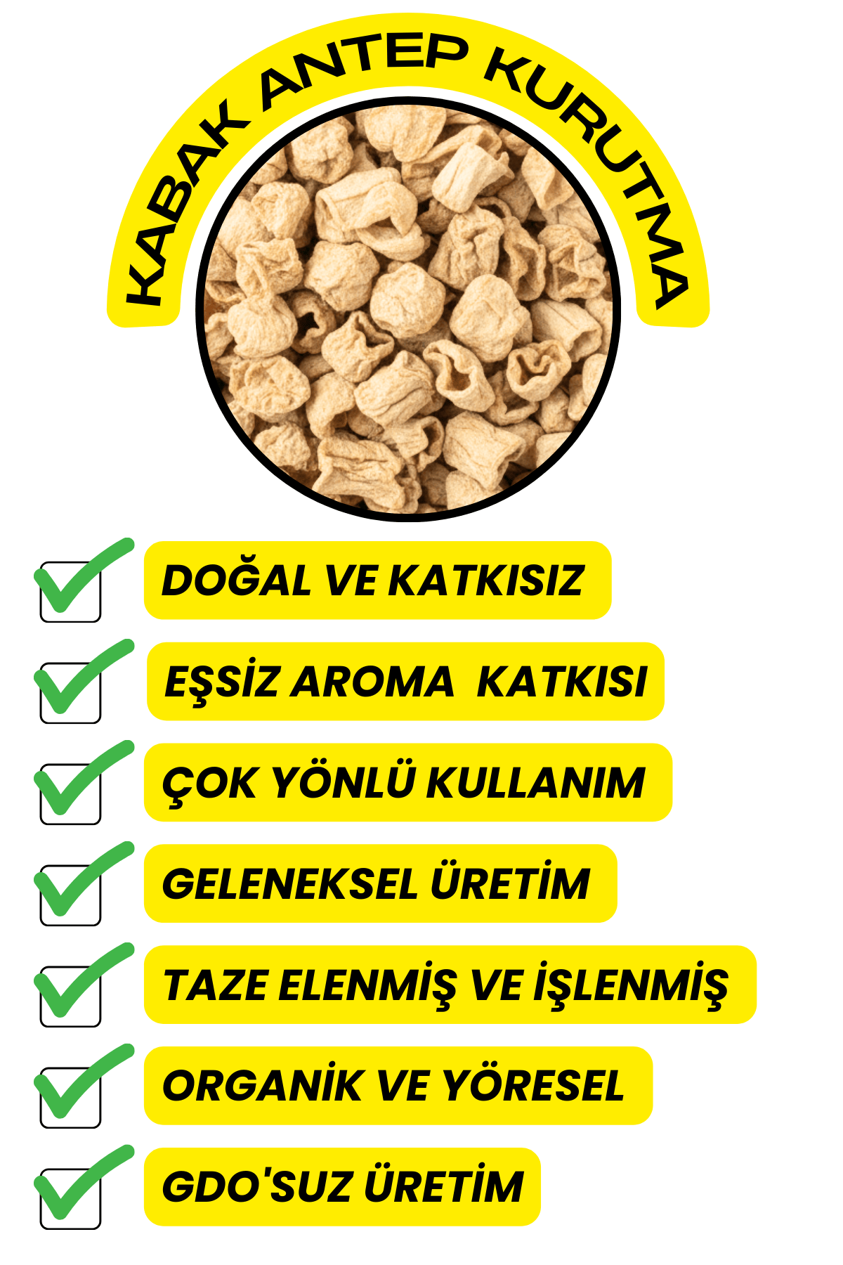 Antep Kabak Kurusu (Doğal,Yeni Mahsül,Yöresel)