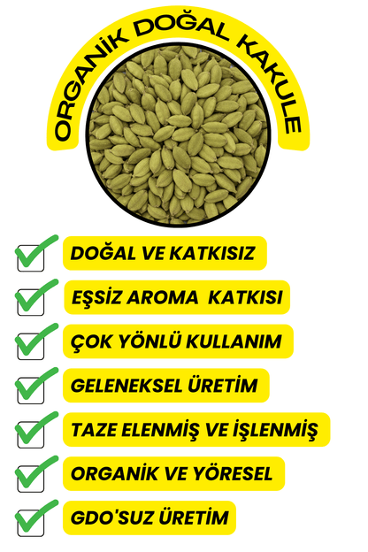 Kakule (Elenmiş,Katkısız,Yeşil ,Organik )