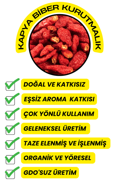 Maraş Kapya Biber Kurusu (Doğal,Yeni Mahsül,Yöresel)