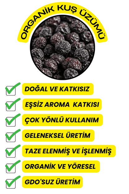 Kuş Üzümü (Organik,Katkısız,Elenmiş)