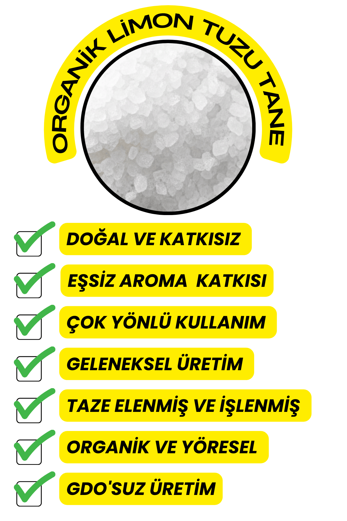 Limon Tuzu Tane (Yüksek Kalibre,İri Taneli)
