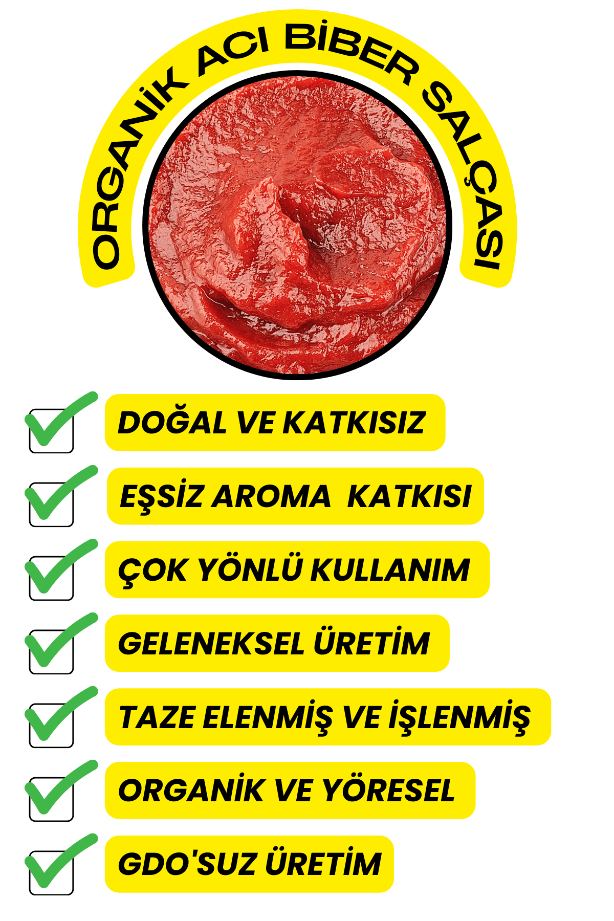 Acı Biber Salçası (Organik,Katkısız,Yöresel)