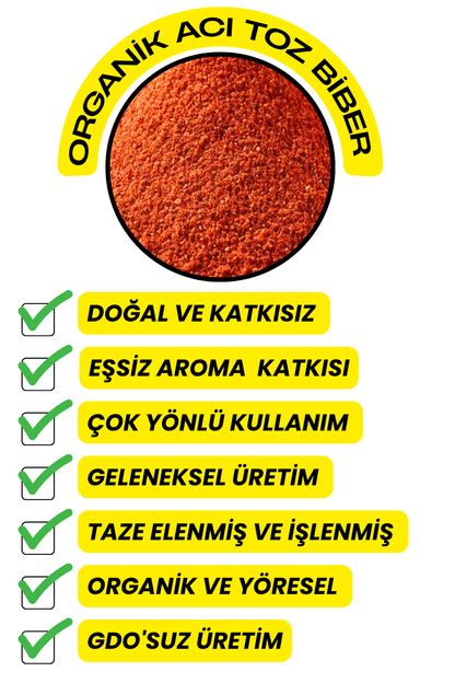 Acı Toz Biber (Organik,Katkısız,Yöresel)