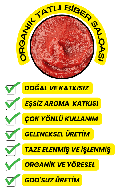 Tatlı Biber Salçası (Organik,Katkısız,Yöresel)