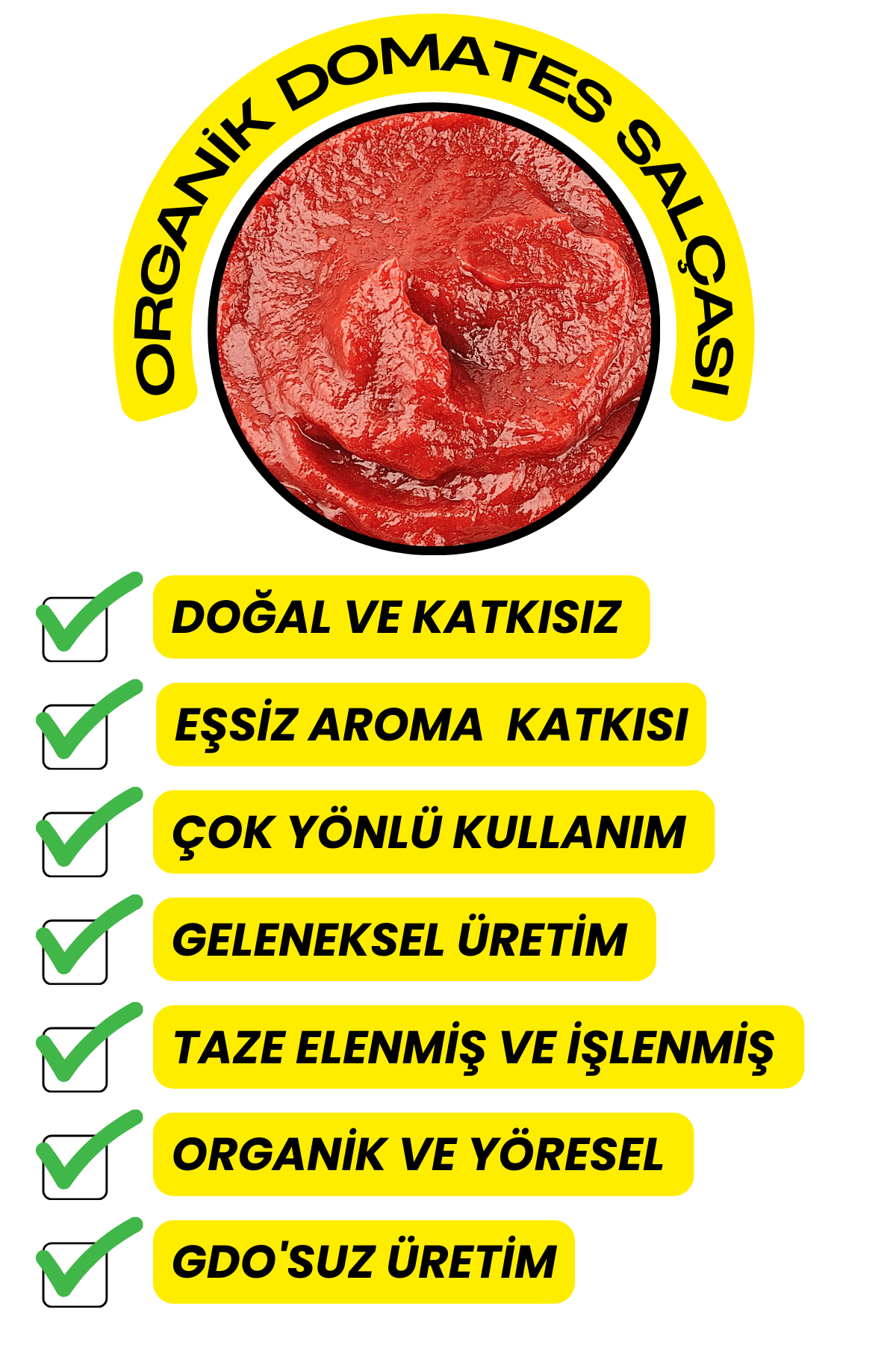 Domates Salçası (Organik,Katkısız,Yöresel)