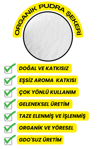 Pudra Şekeri  (Elenmiş,Katkısız,Organik)