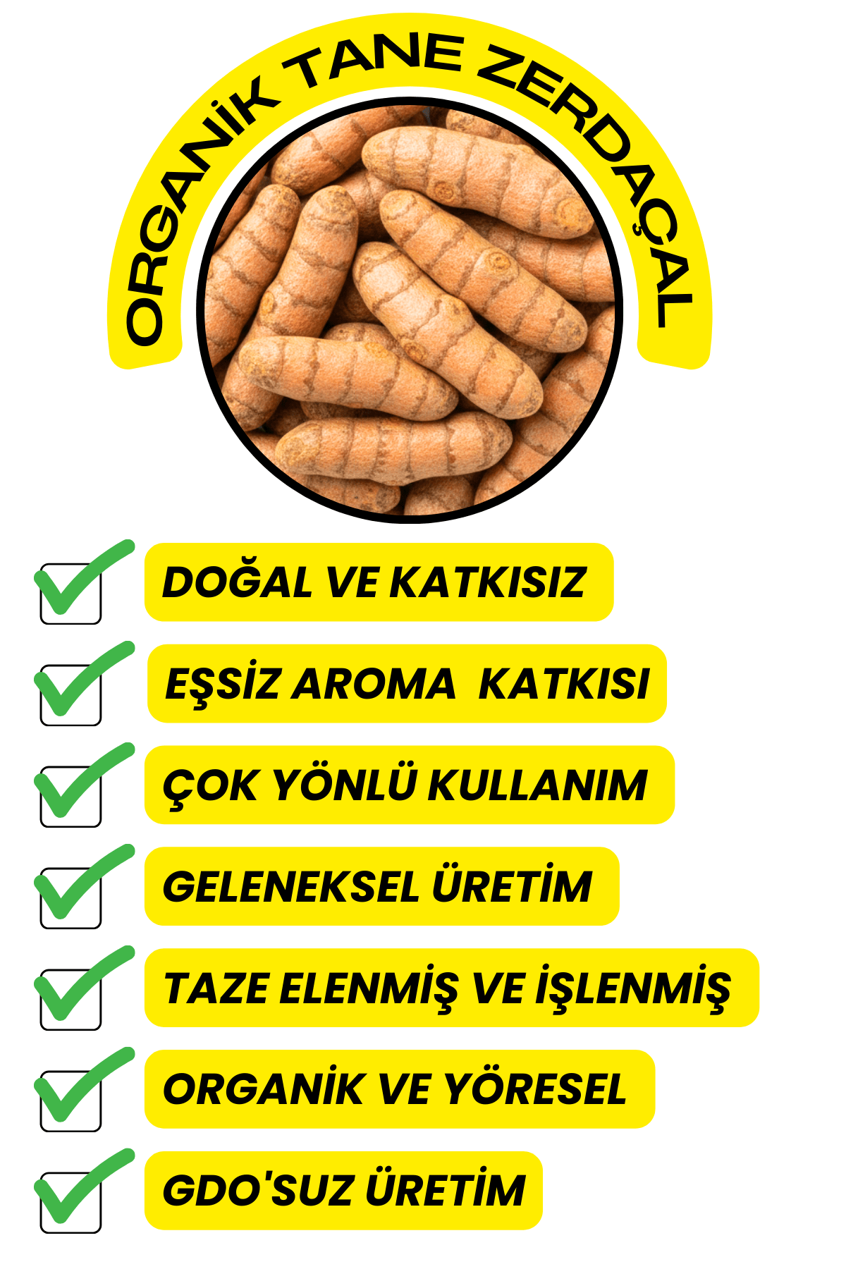 Zerdaçal Tane (Organik,Yeni Mahsül, İri Taneli)
