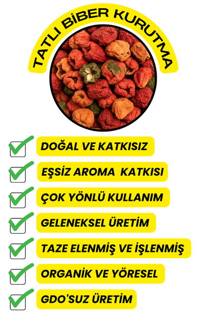 Tatlı Antep Biber Kurusu (Doğal,Yeni Mahsül,Yöresel)