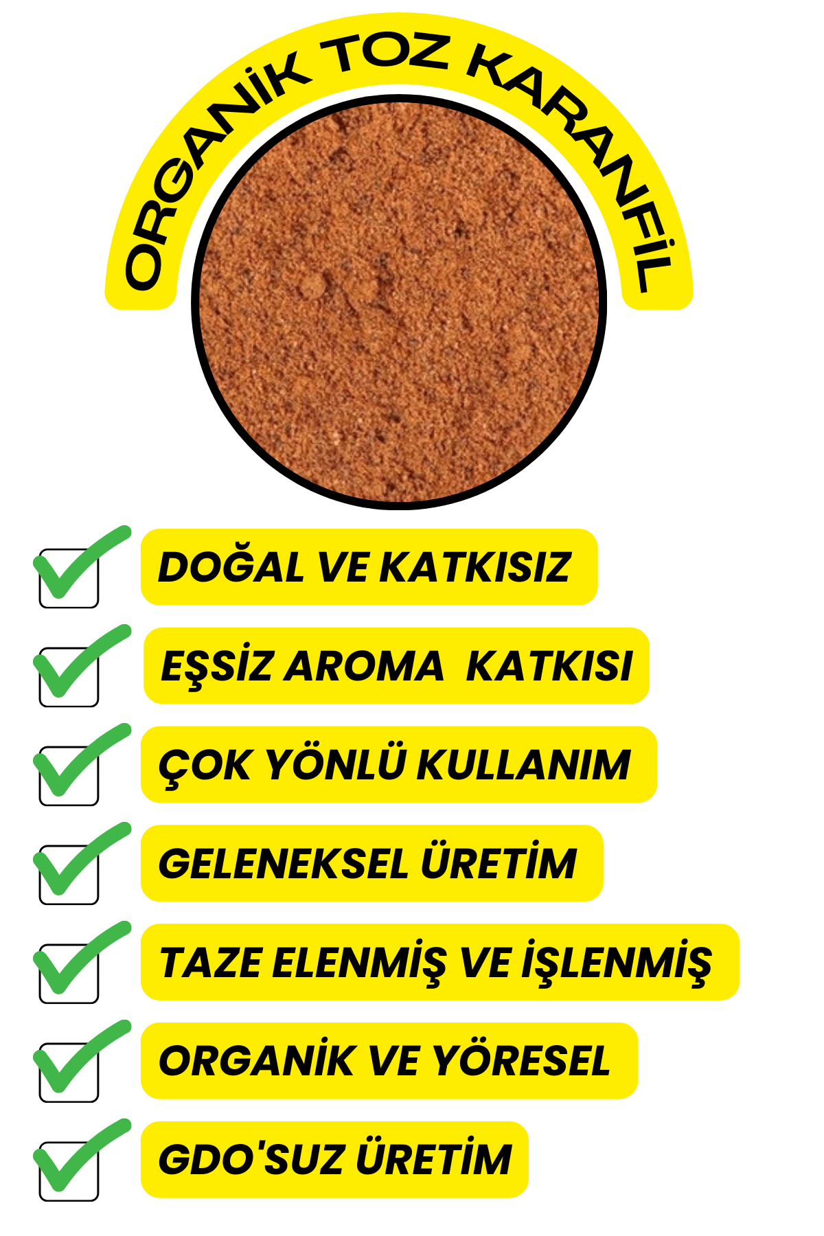 Karanfil Toz (Taze Öğütülmüş,Organik,Yöresel)