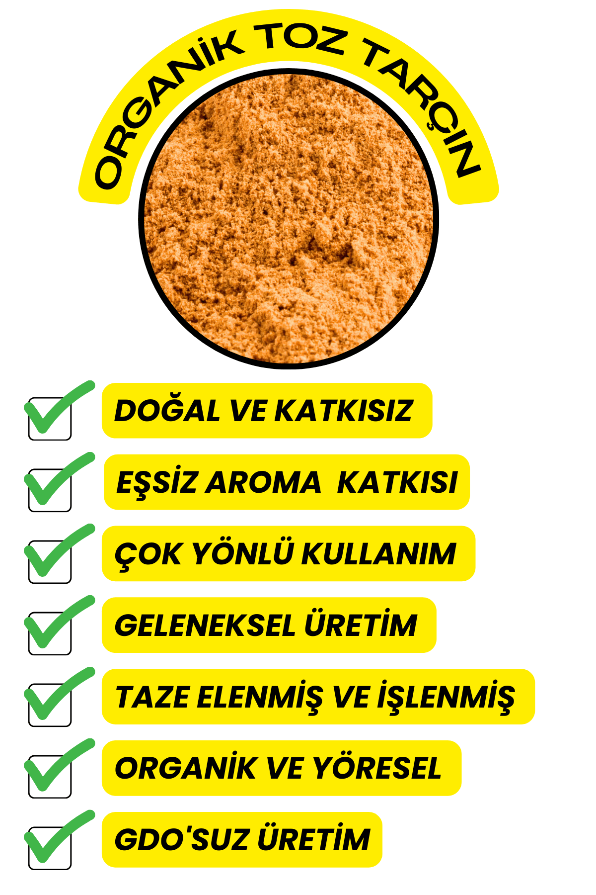 Toz Tarçın (Taze Öğütülmüş, Katkısız)