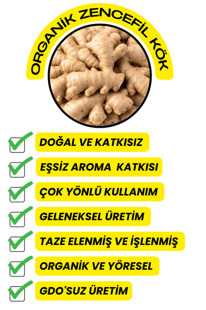 Zencefil Kök (Doğal Kurutulmuş,Elenmiş,Katkısız)